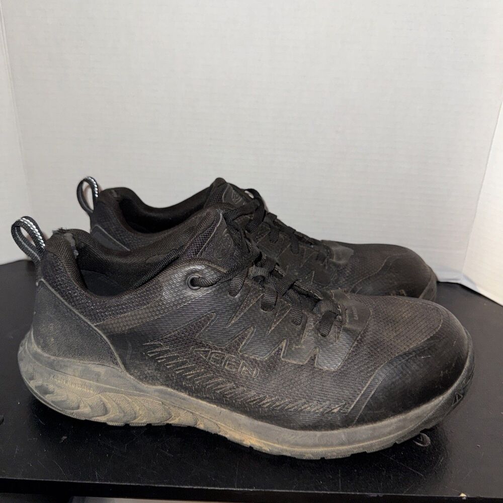 KEEN Utility Arvada Shift Mens Sz 12 2E Composite Toe Black Work Sneakers - Picture 1 of 9